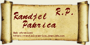 Ranđel Paprica vizit kartica